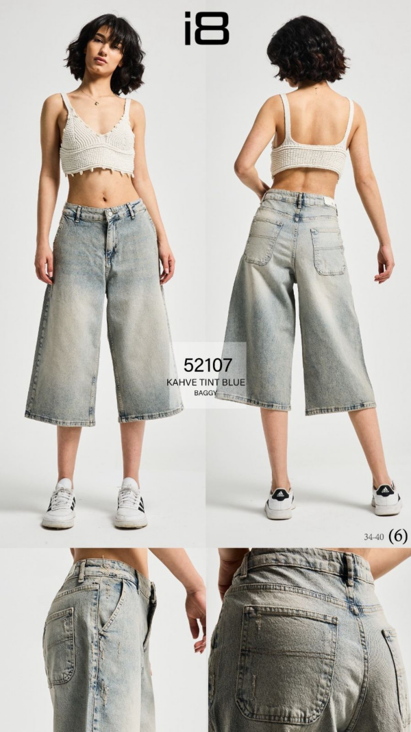 Rybaczki damskie jeans Roz 34-40, 1 Kolor Paczka 10 szt